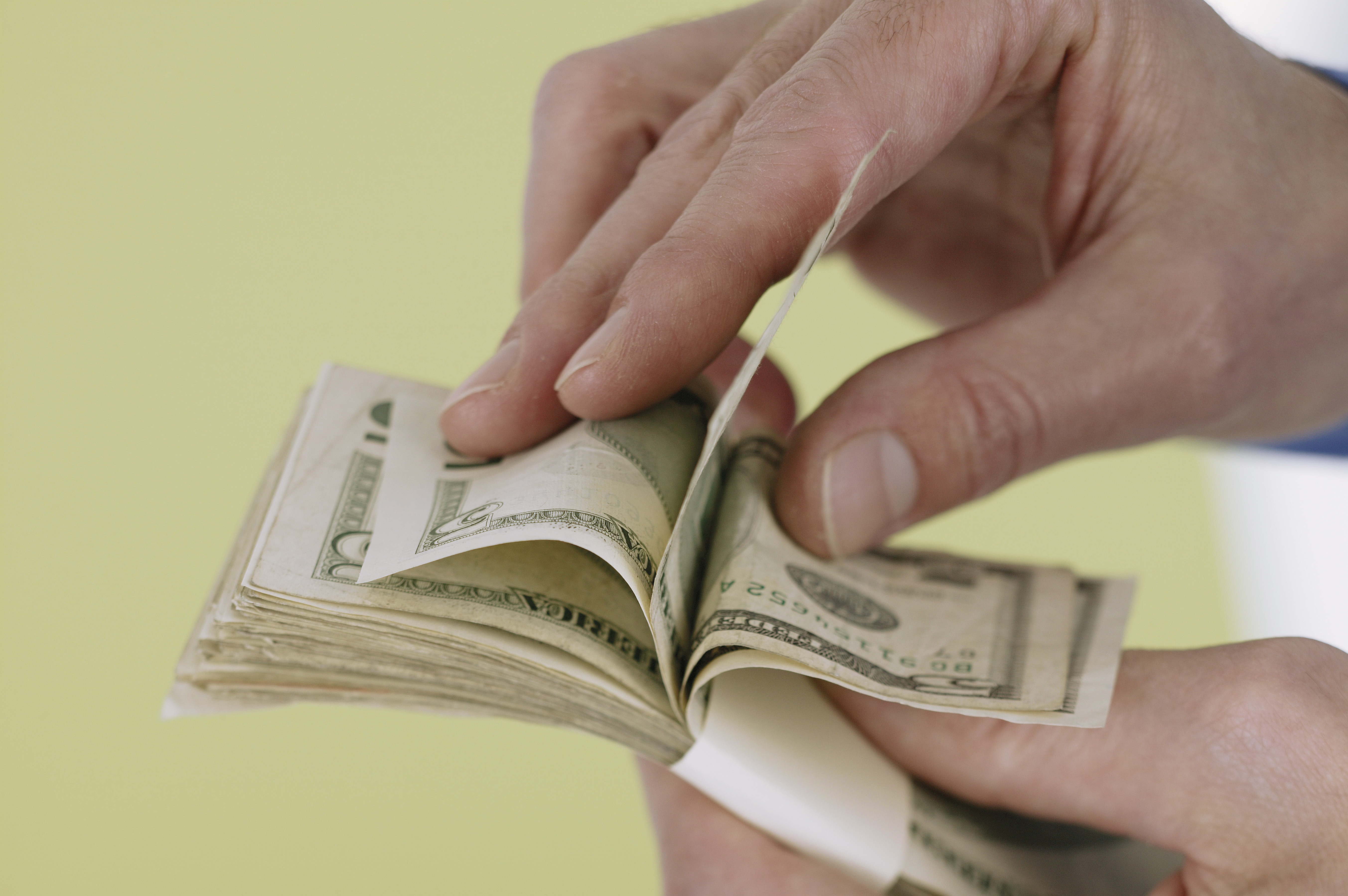 Hand Counting Money