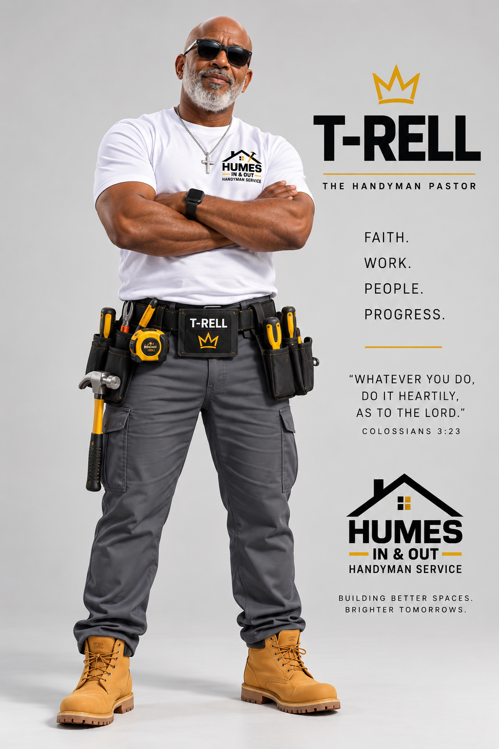 T-RELL, The Handyman Pastor — Humes in & out