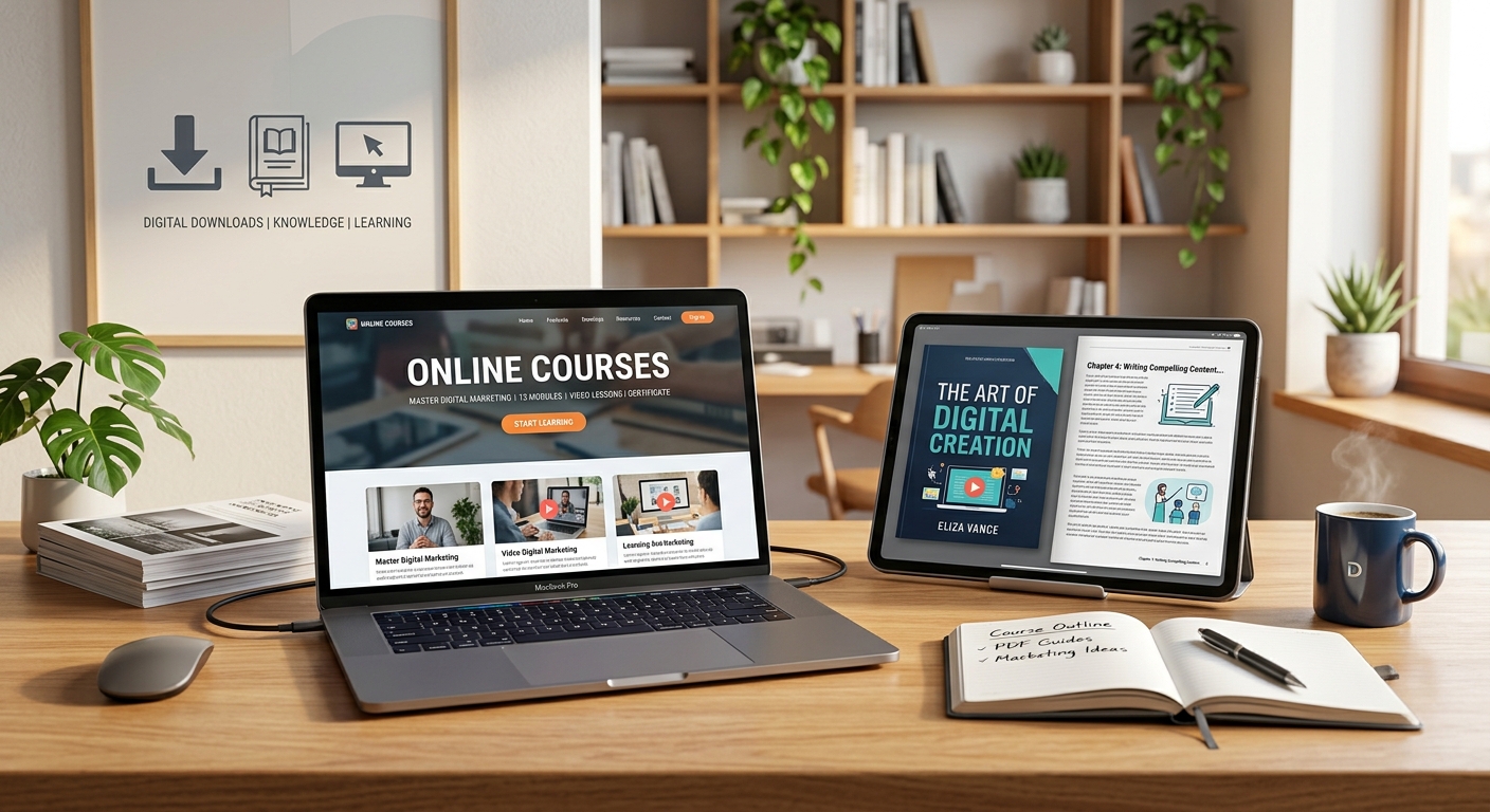 Digital products — courses, guides and memberships hosted in one place