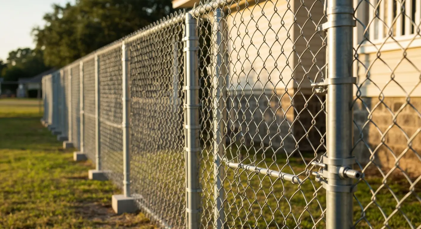 Dog run chain link fence