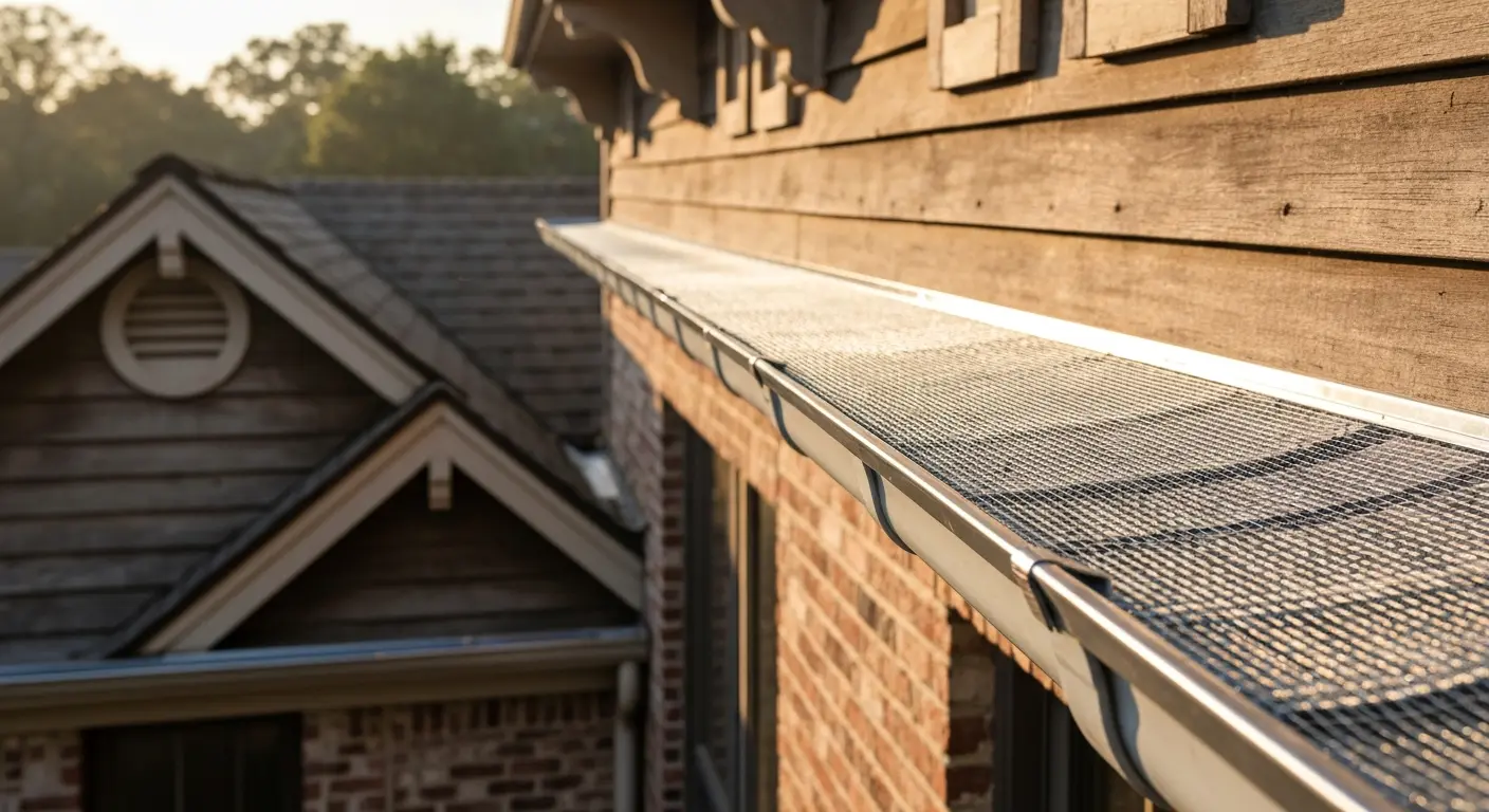 Gutter guard system protecting gutters from debris