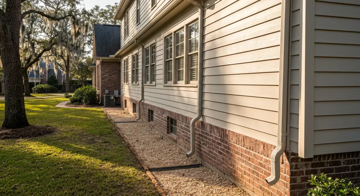 Downspout and drainage repair