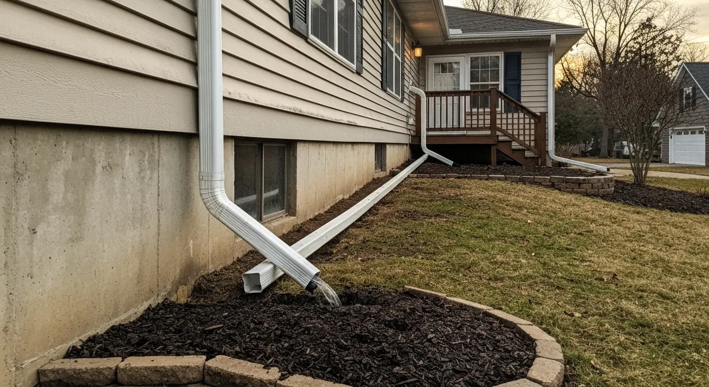 Downspout extension work