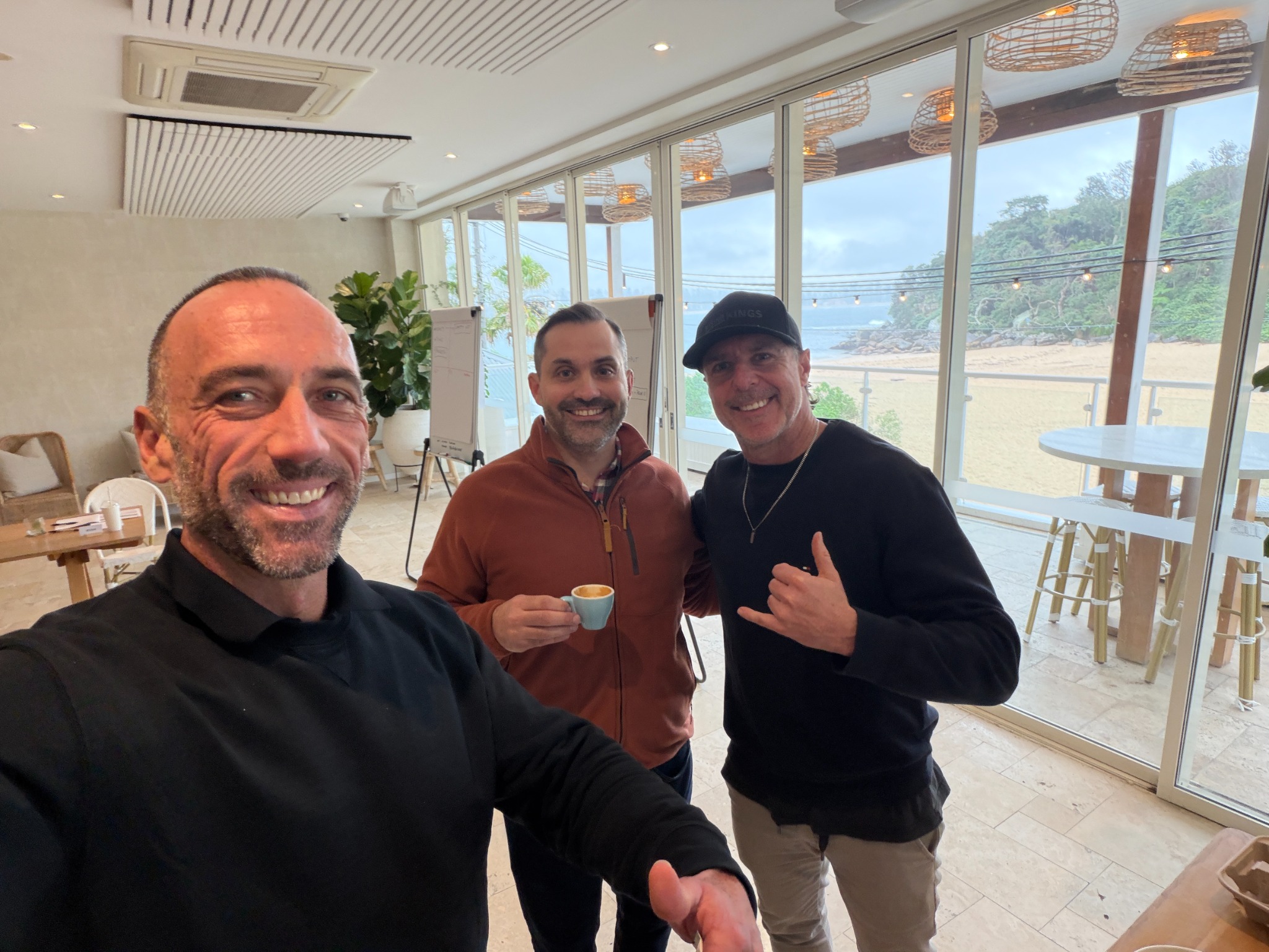 Ryan with two men at a previous COREMEN gathering