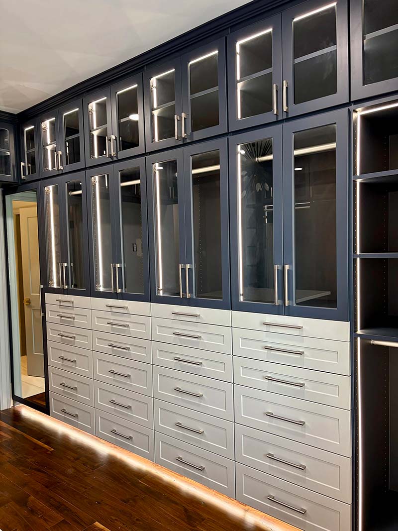Custom closet system installed by Up Closets of Pinellas