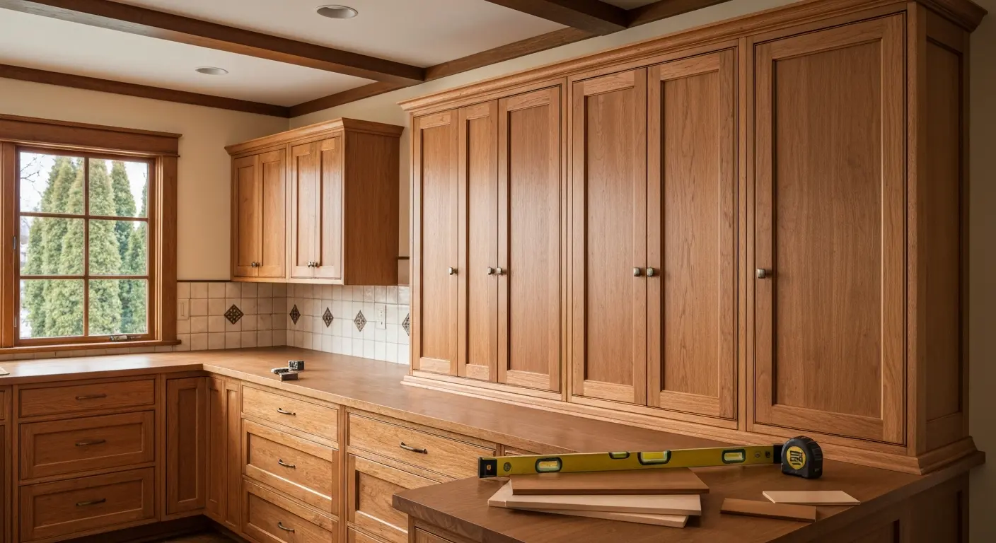 Custom cabinet installation