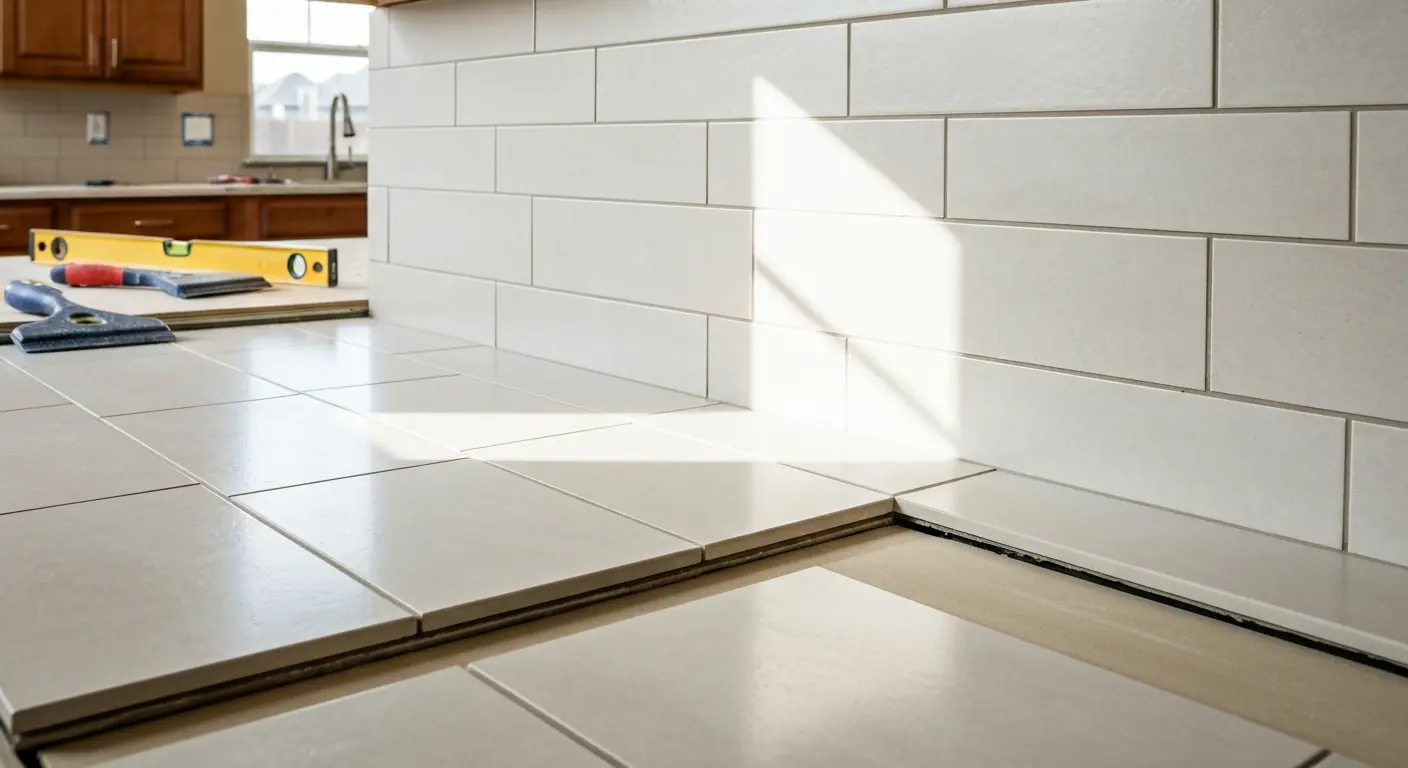 Kitchen backsplash and flooring