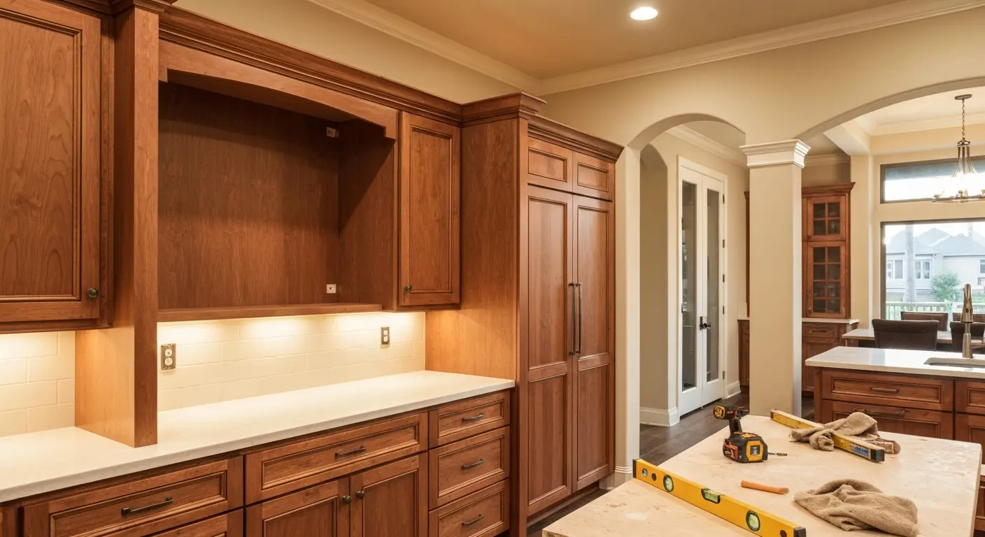 Custom cabinet installation