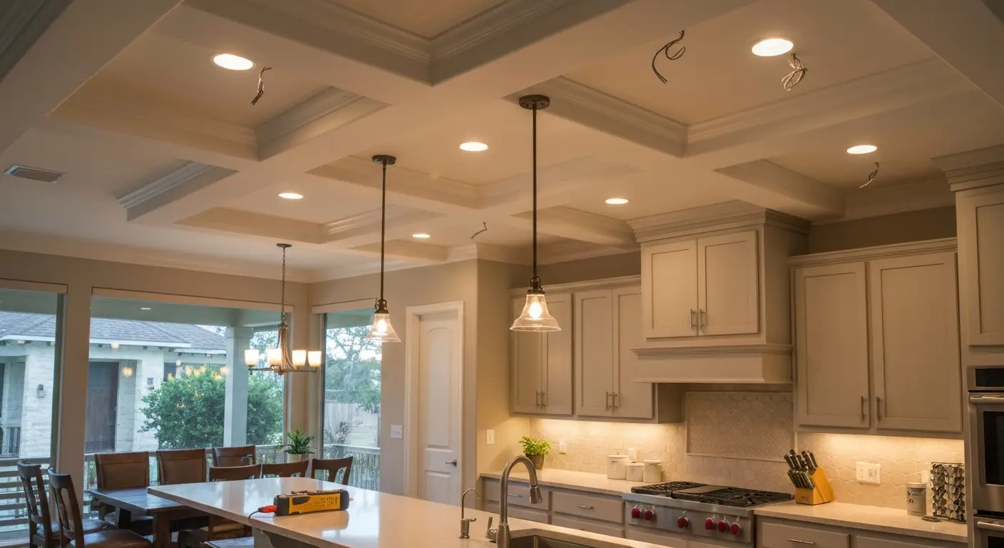 Kitchen lighting installation