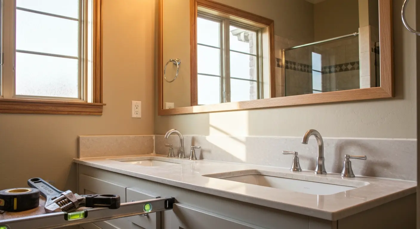 Bathroom vanity installation