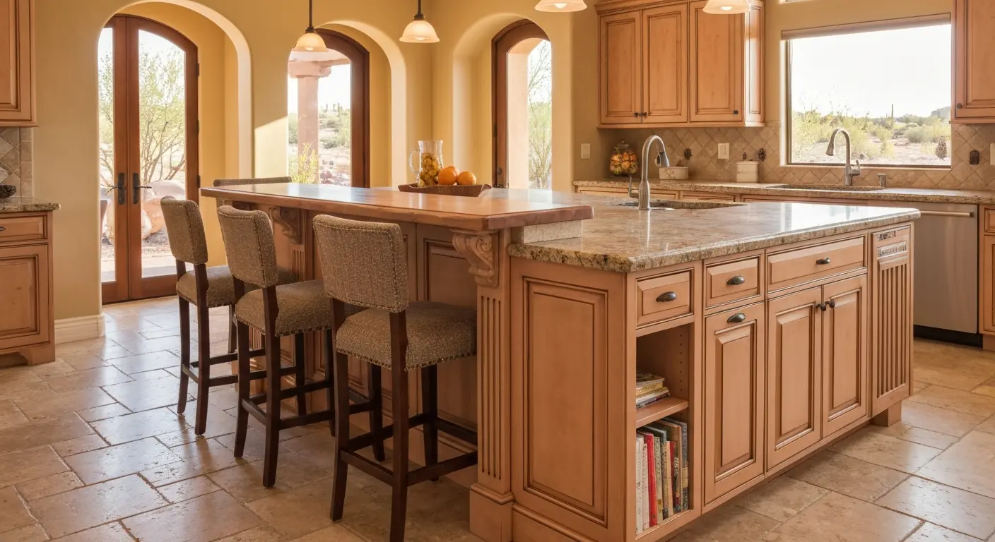 Kitchen island installation