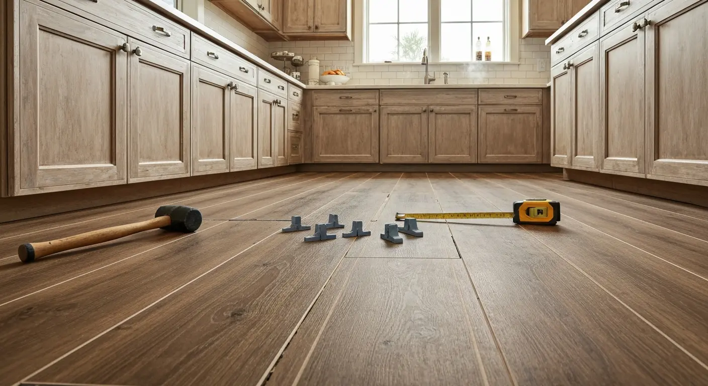 Vinyl plank kitchen flooring