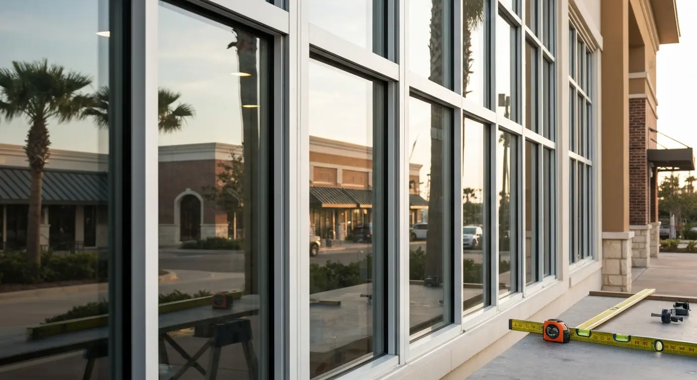 Commercial window installation