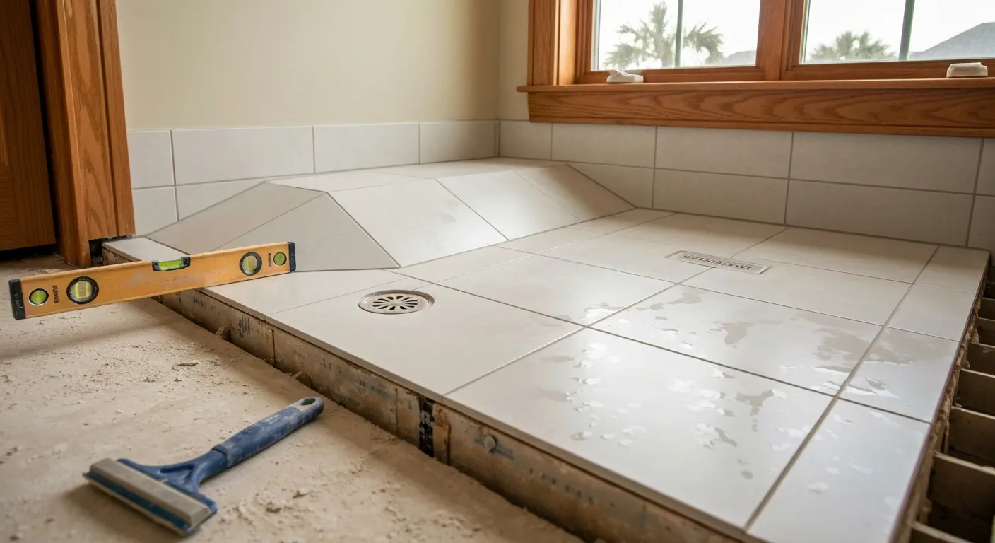 Shower pan installation