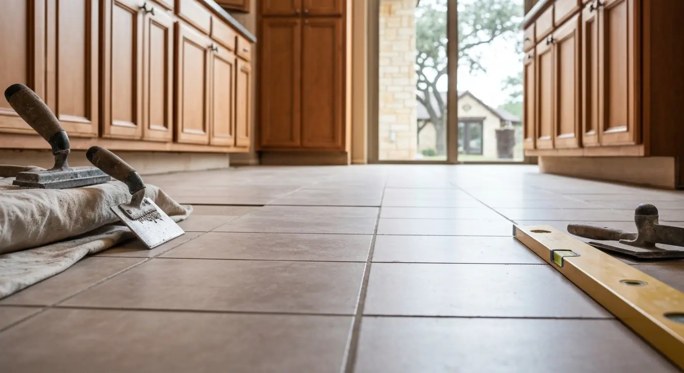 Kitchen flooring installation