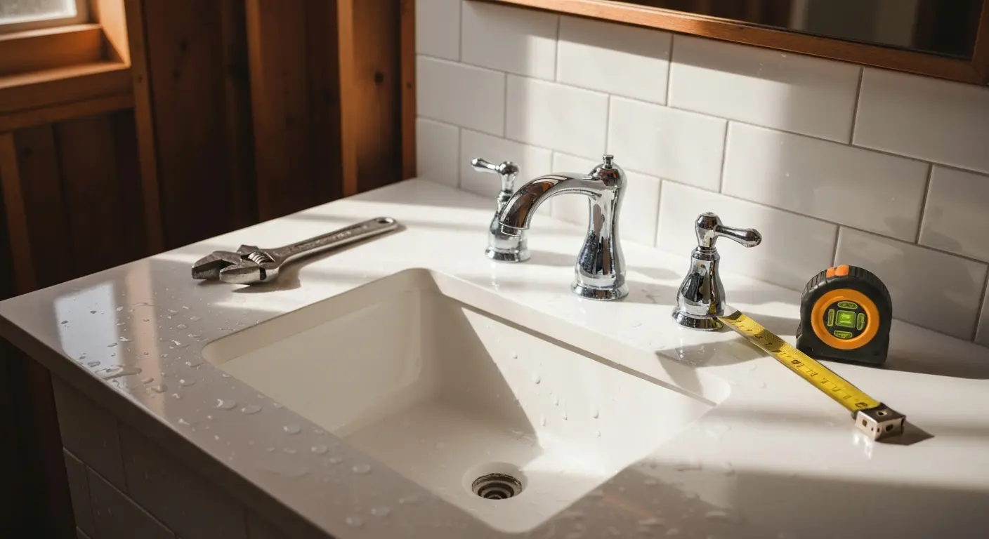 Bathroom plumbing installation