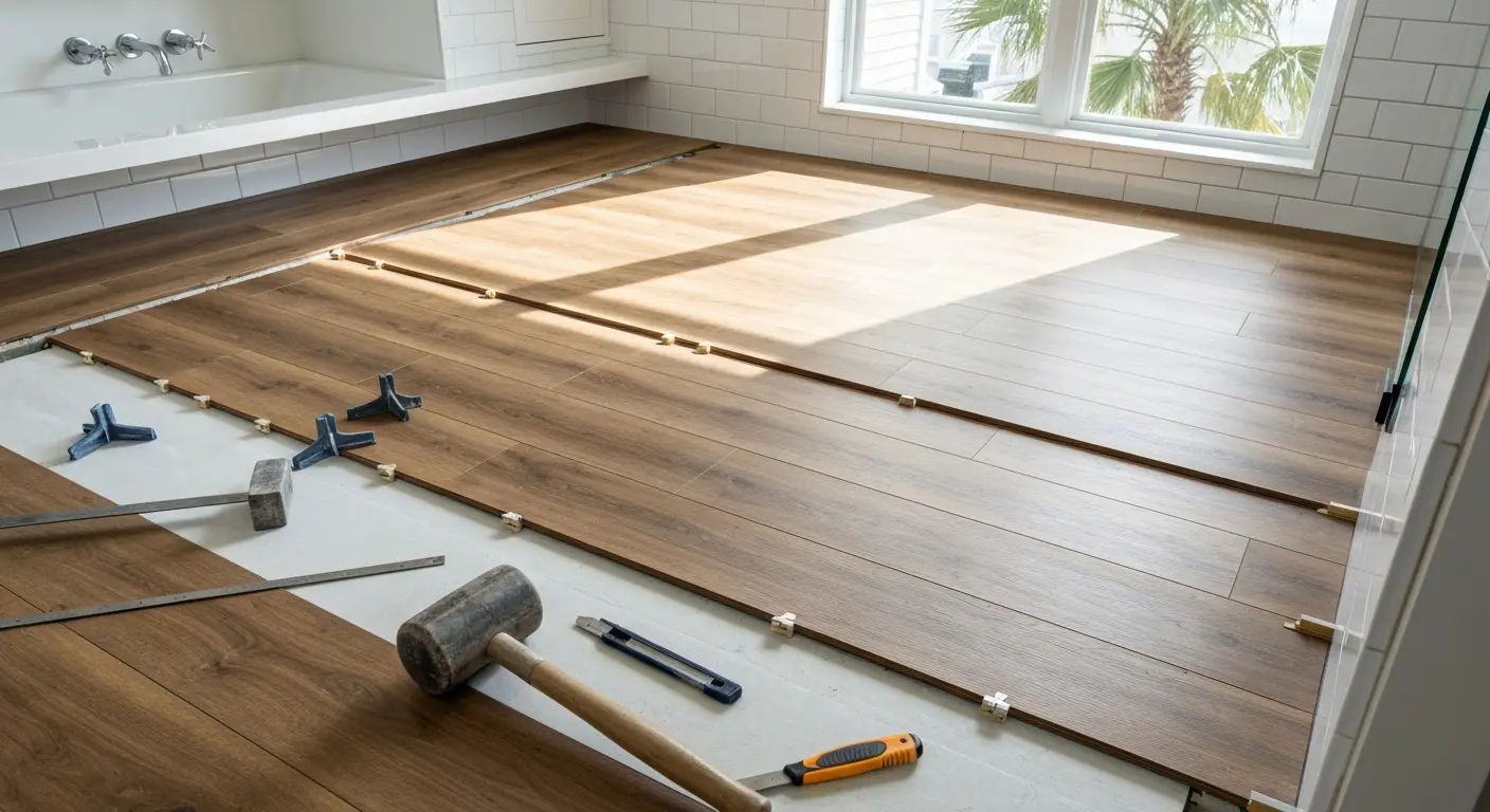 Vinyl plank flooring installation