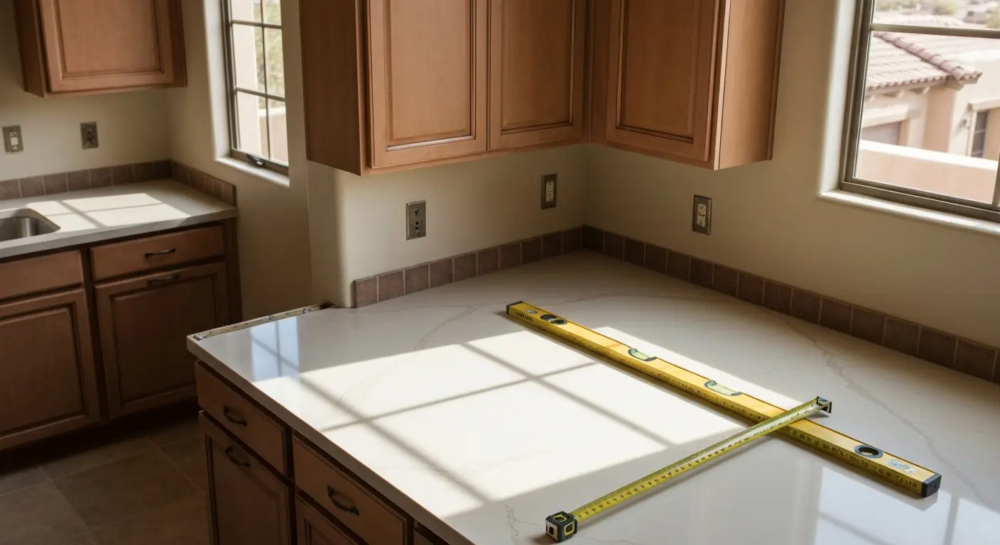 Kitchen countertop installation