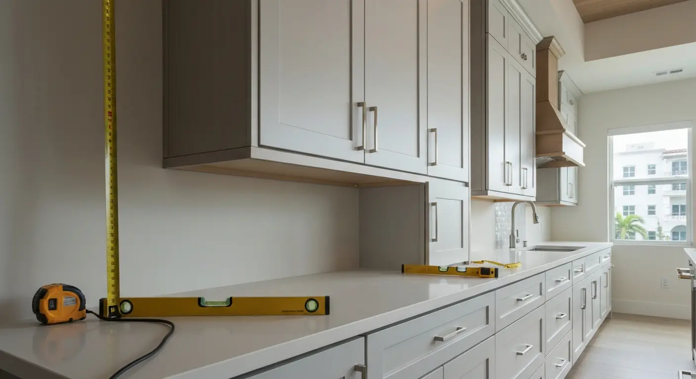 Custom cabinet installation