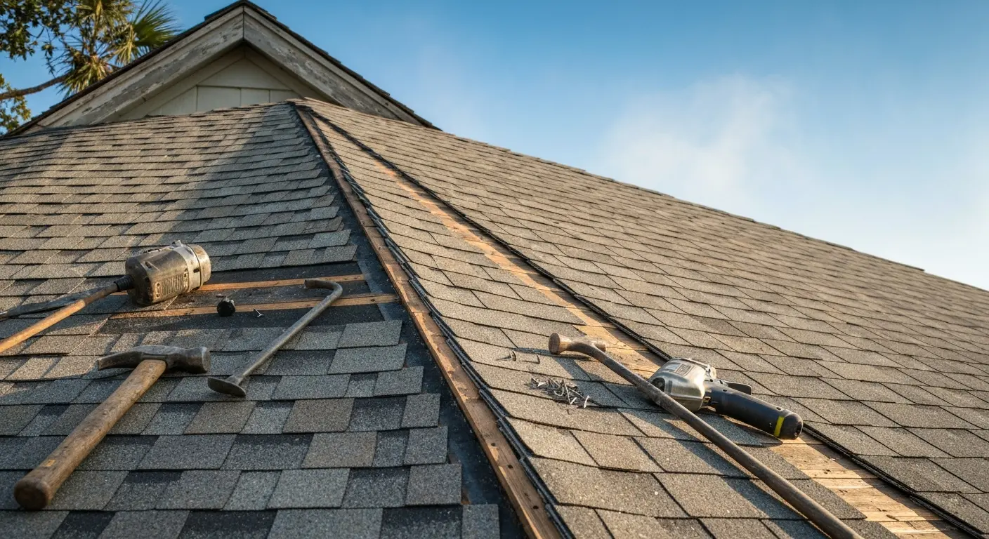 Roof repair in Galveston