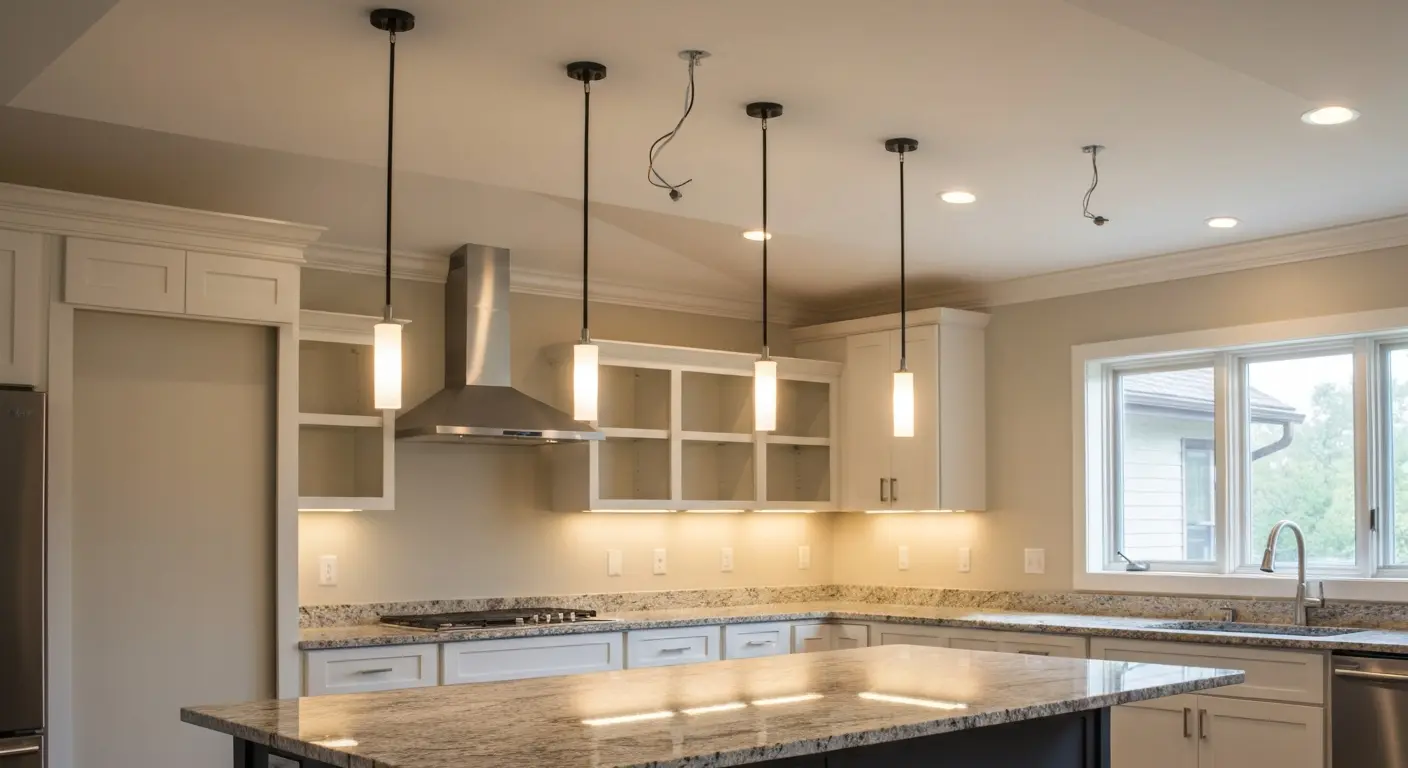 Kitchen lighting installation