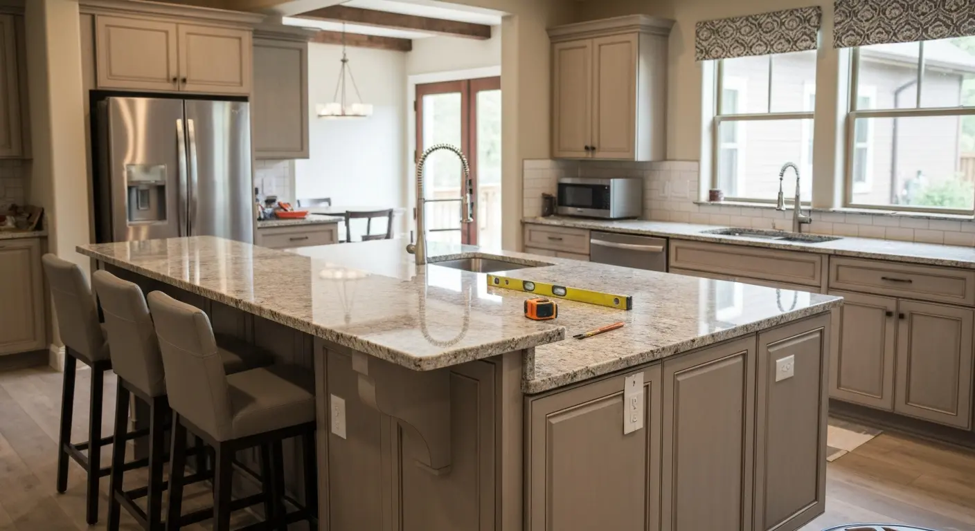 Kitchen island with seating