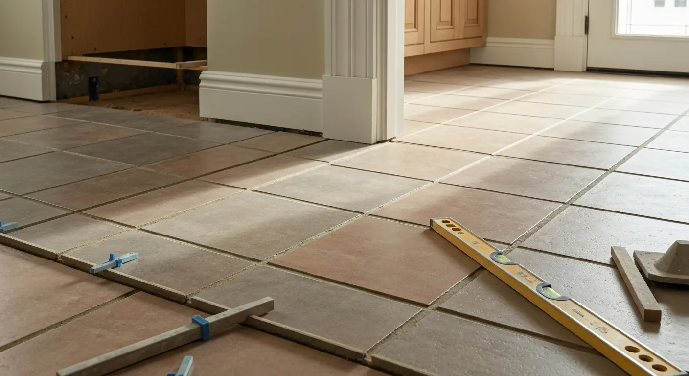 Kitchen flooring installation