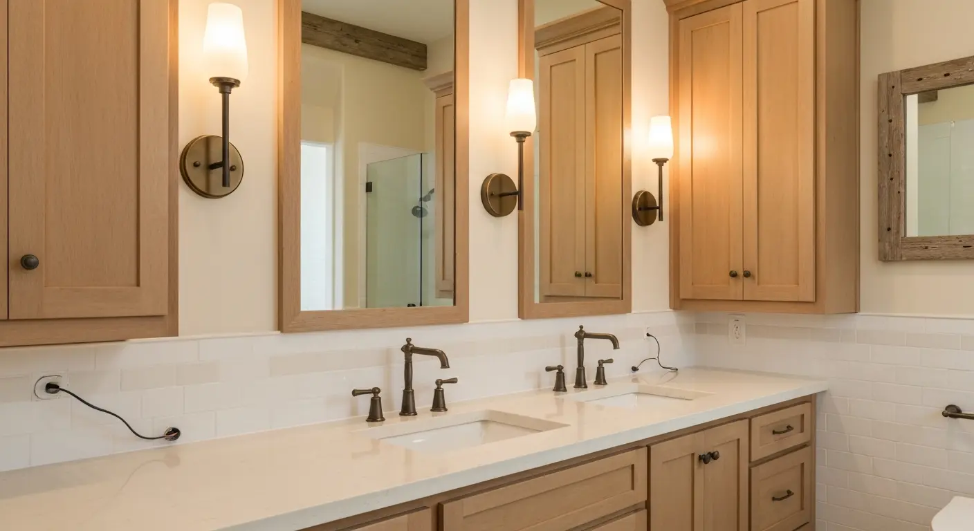 Vanity sconce installation