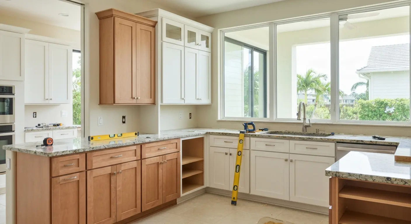 Custom cabinet installation