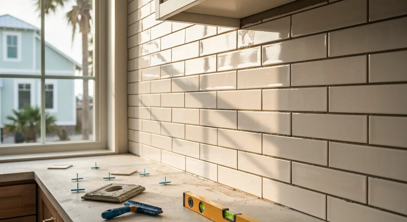 Backsplash installation