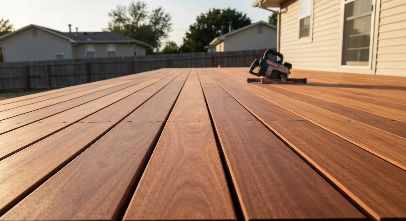 Tropical hardwood deck