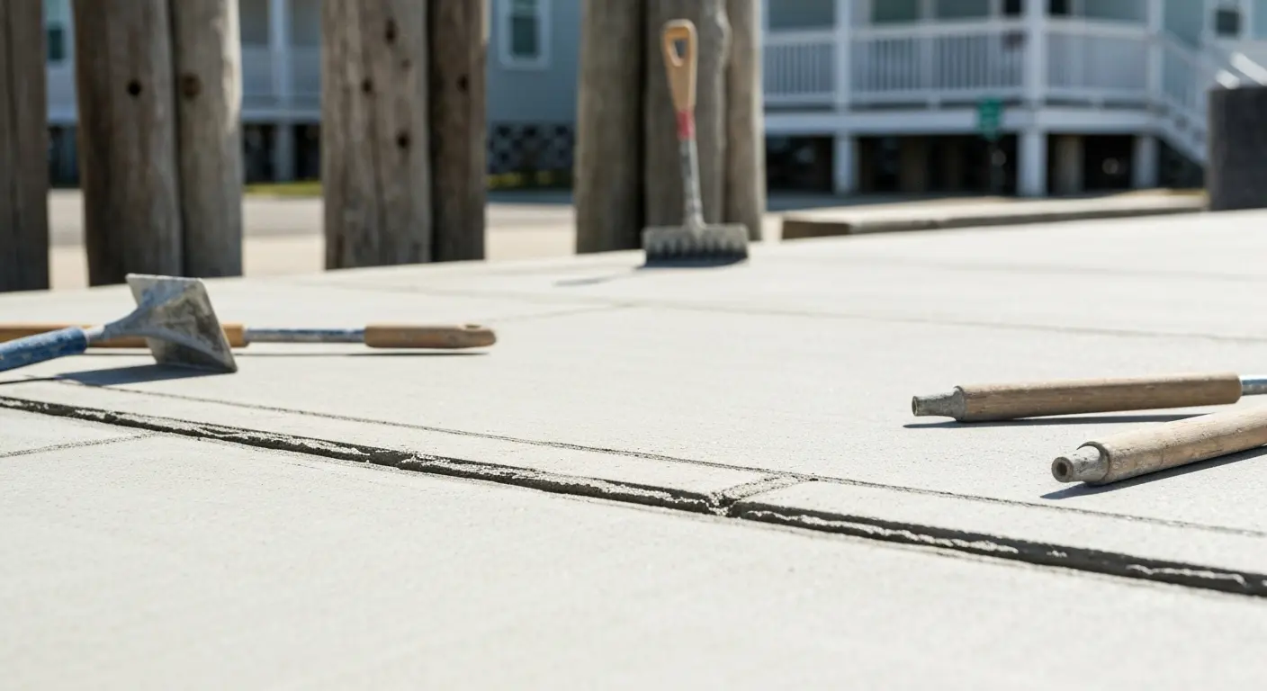 Repaired concrete surface