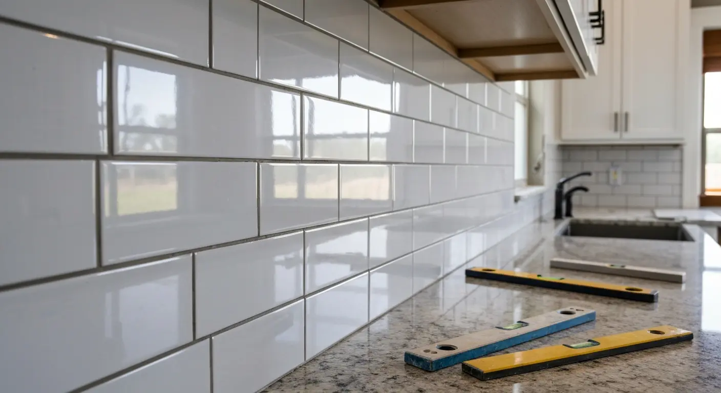 Kitchen backsplash installation