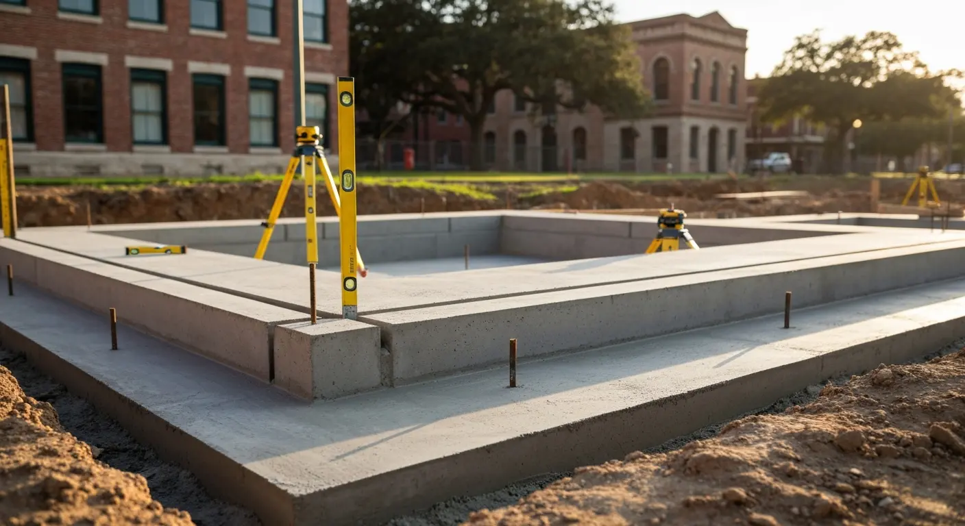 Concrete foundation pour