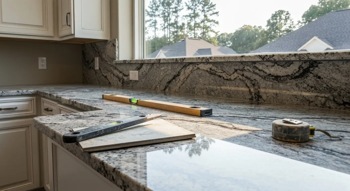 Kitchen countertop installation