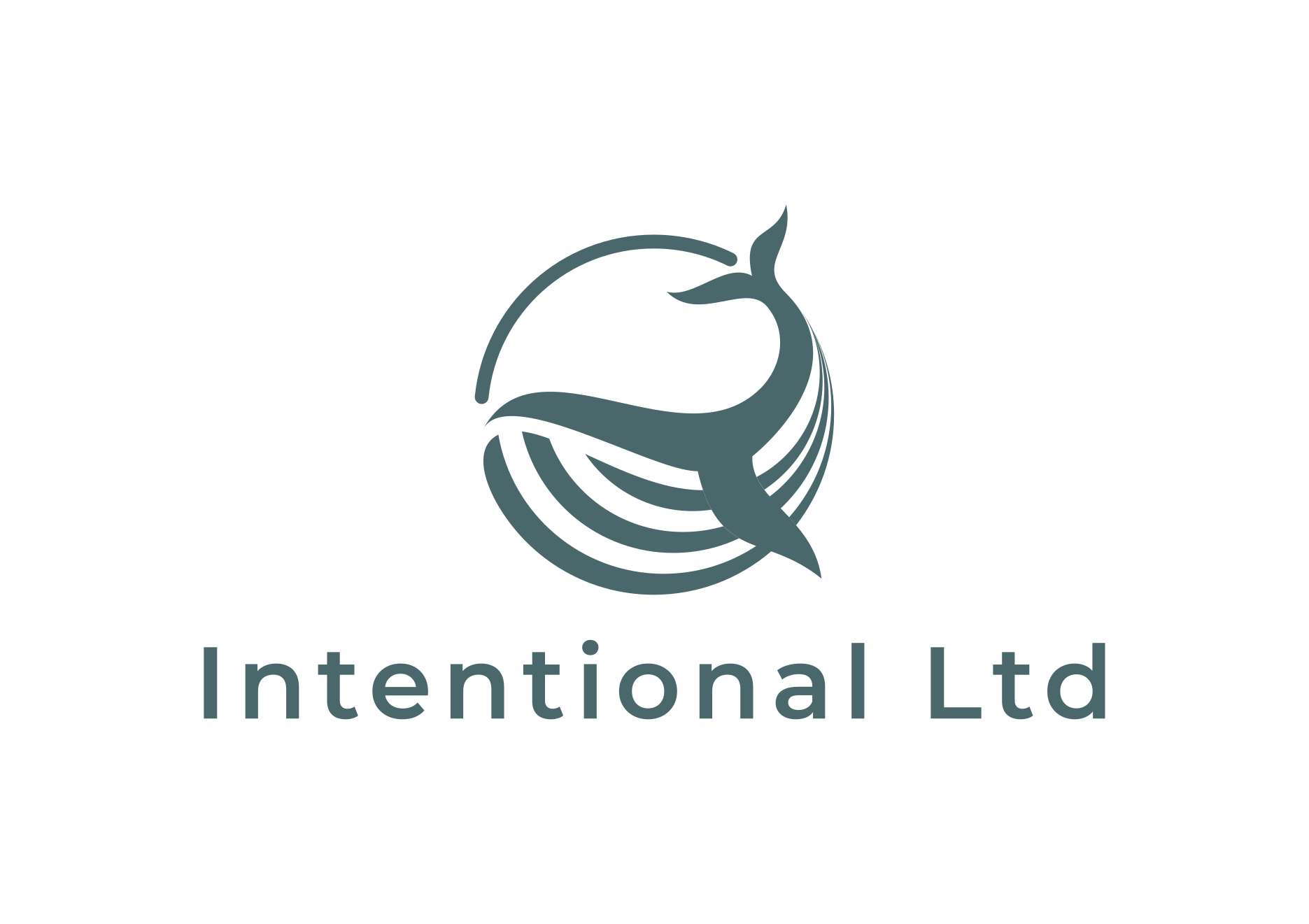 Brand Logo of a blue whale and text saying Intentional Ltd