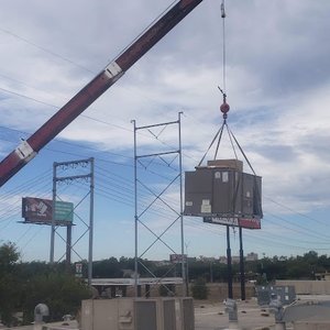 Competition A/C & Heat performing a commercial HVAC installation in Texas