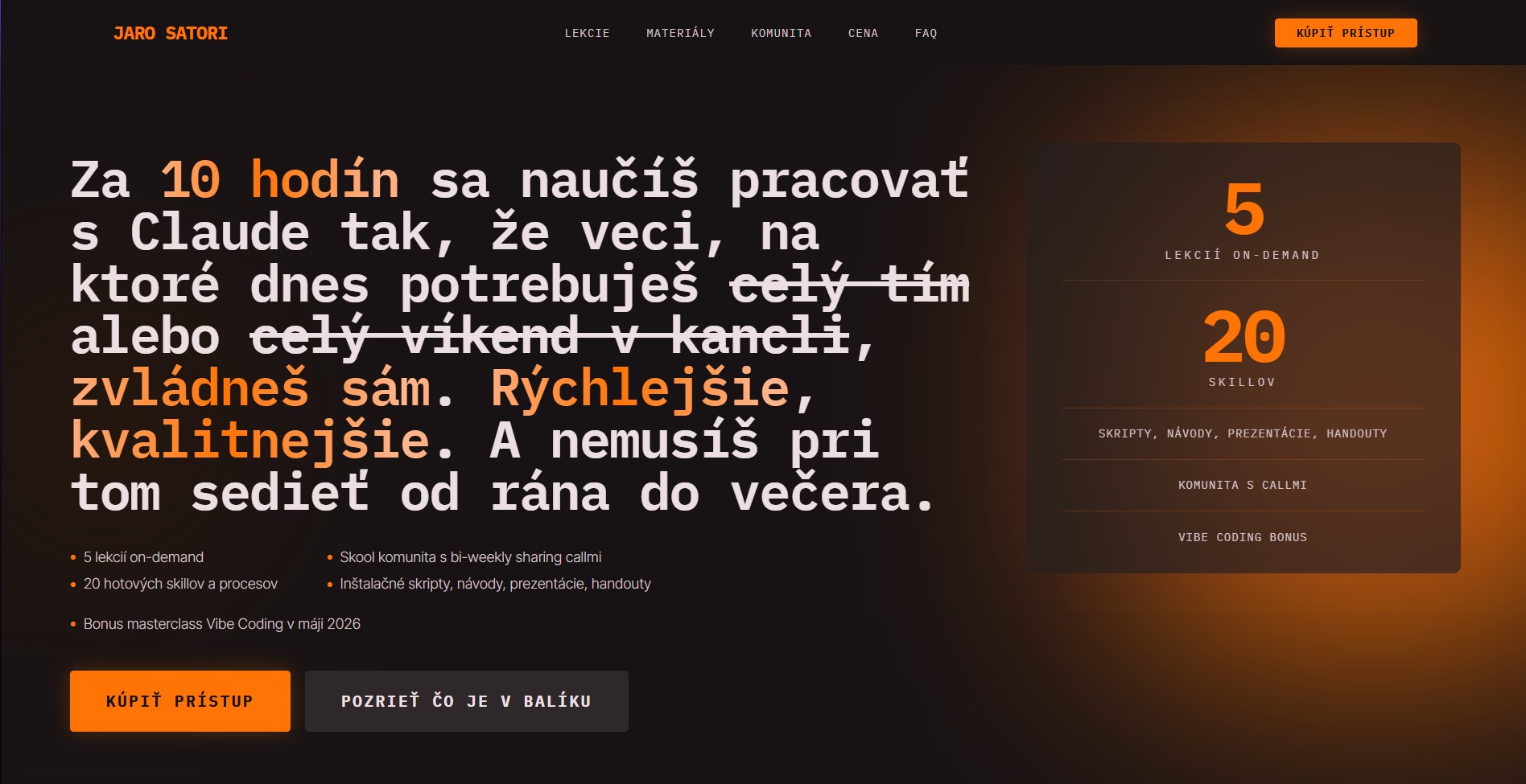 Claude Bootcamp - landing page