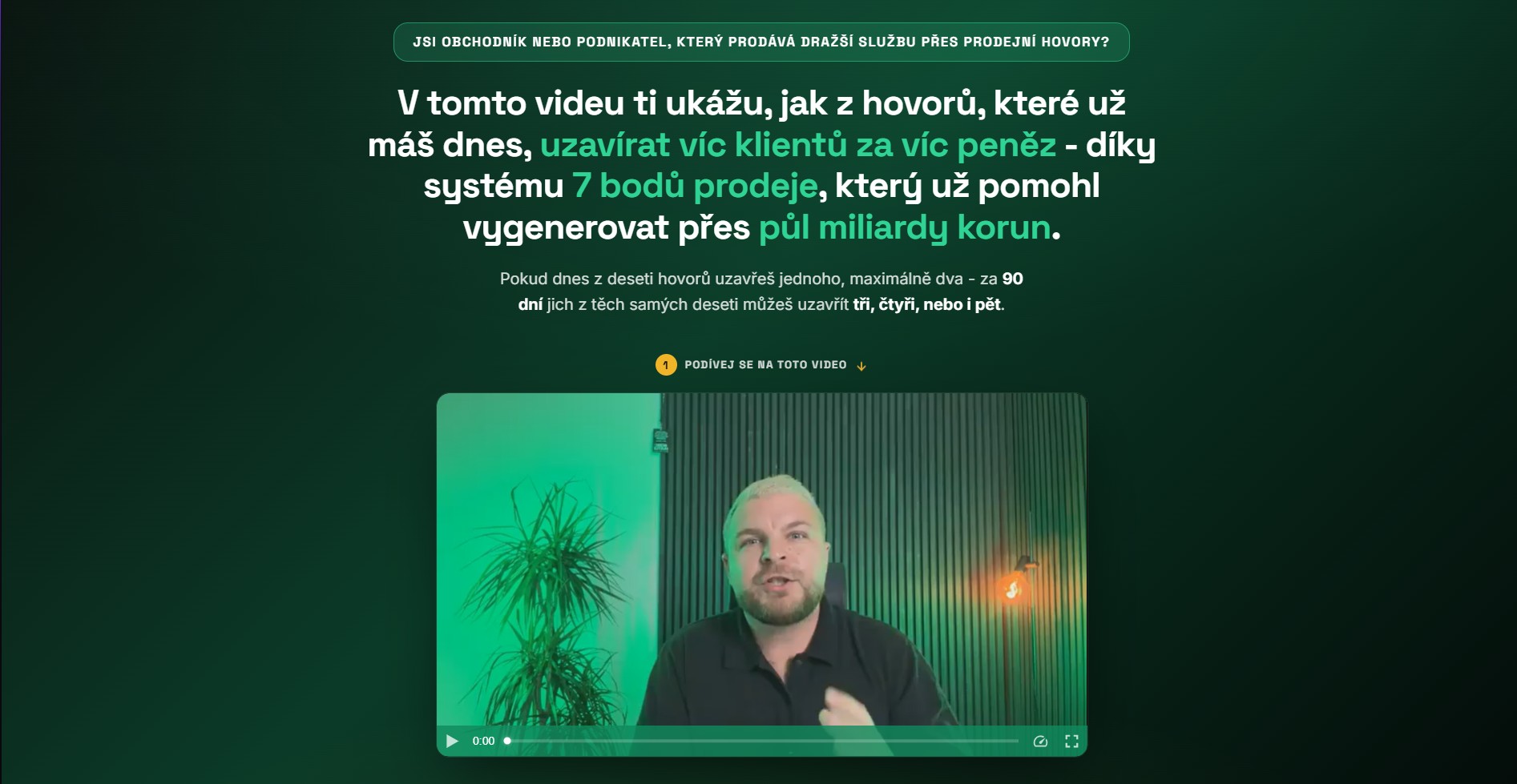 7 bodů prodeje - landing page