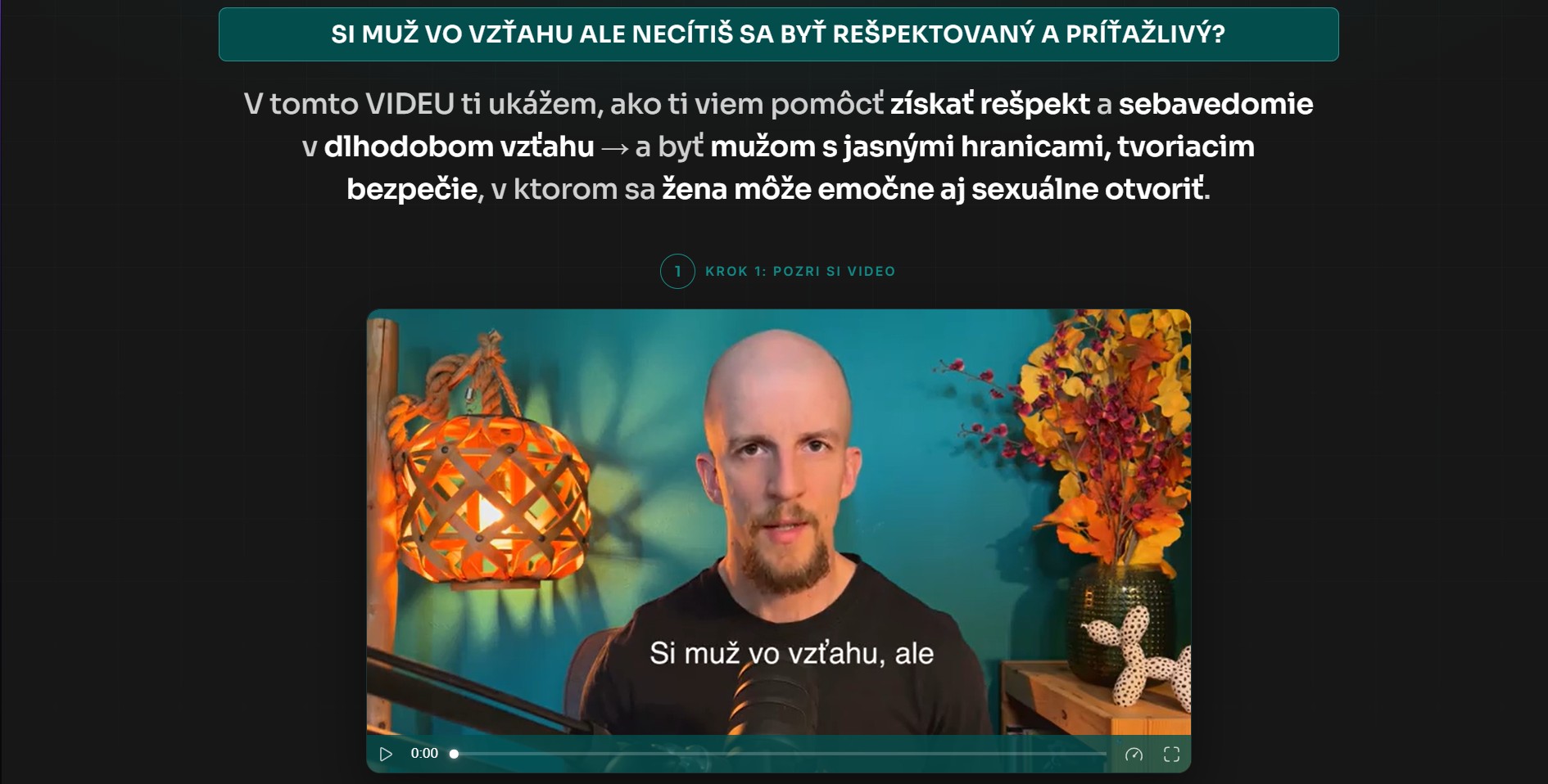 Magnetický muž - landing page