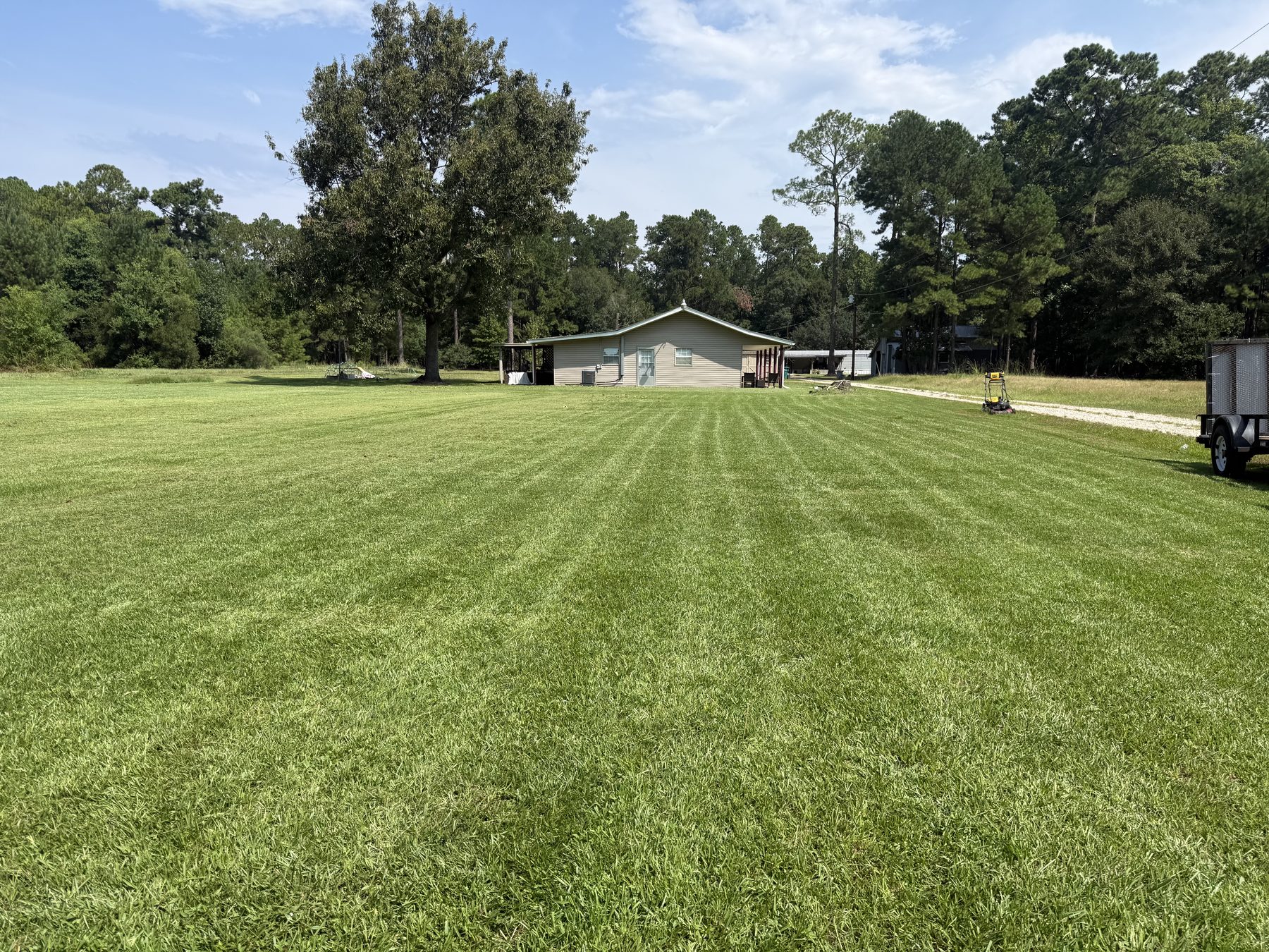 Clean Cuts & Stripes — Bayou Bright before and after