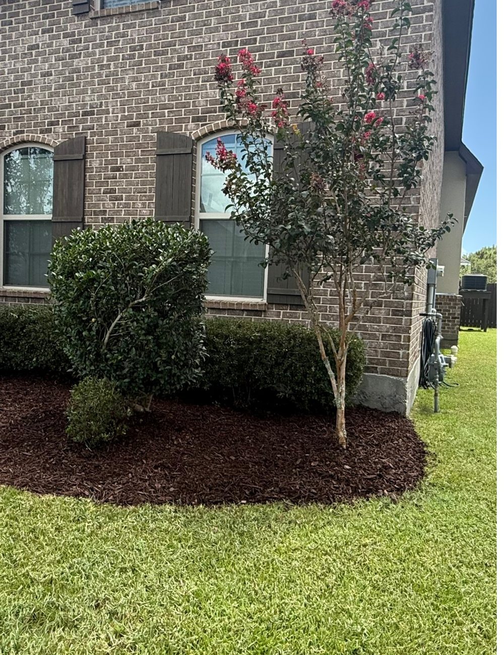After — Bayou Bright landscaping