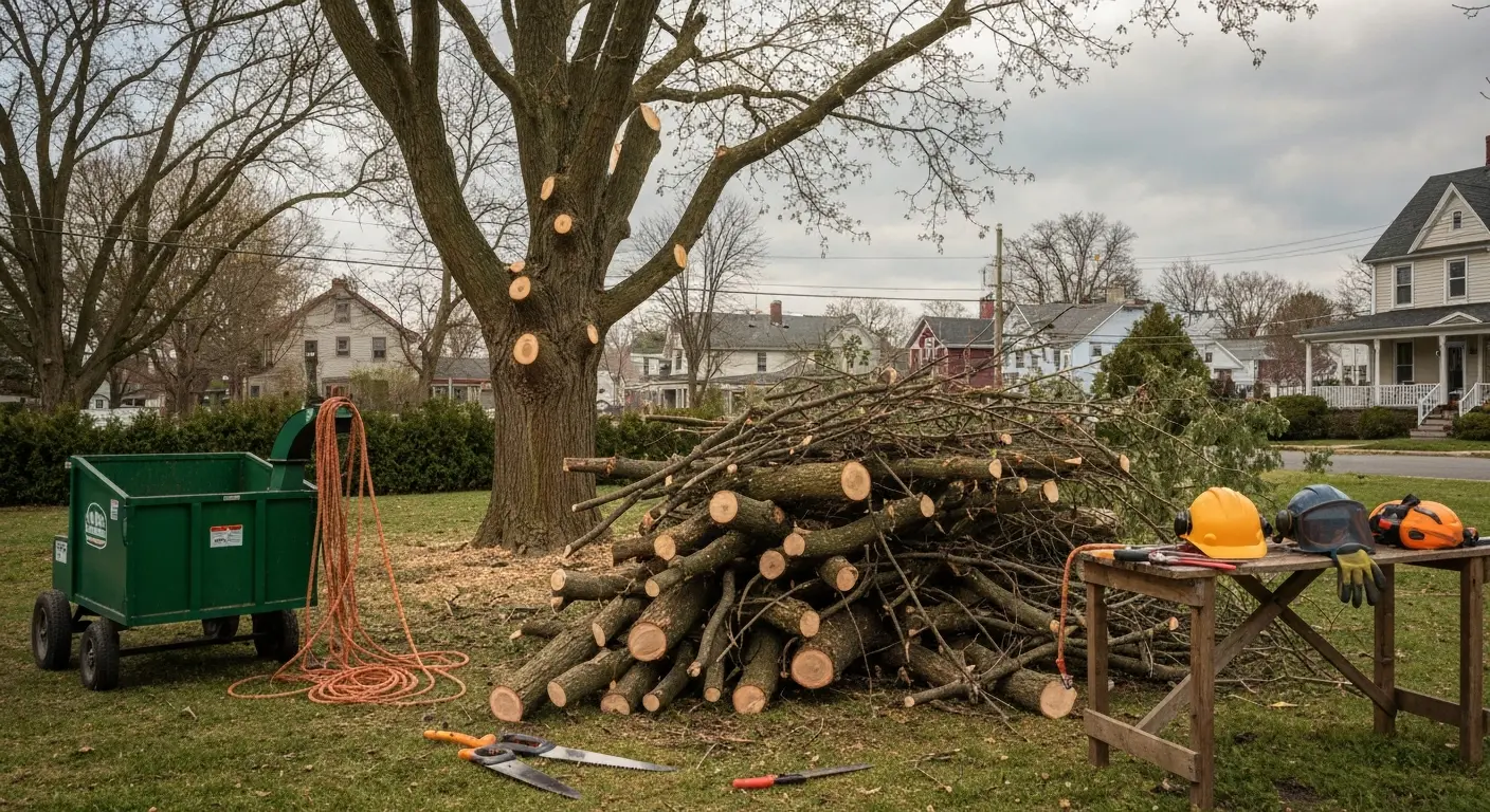 Storm damage tree removal
