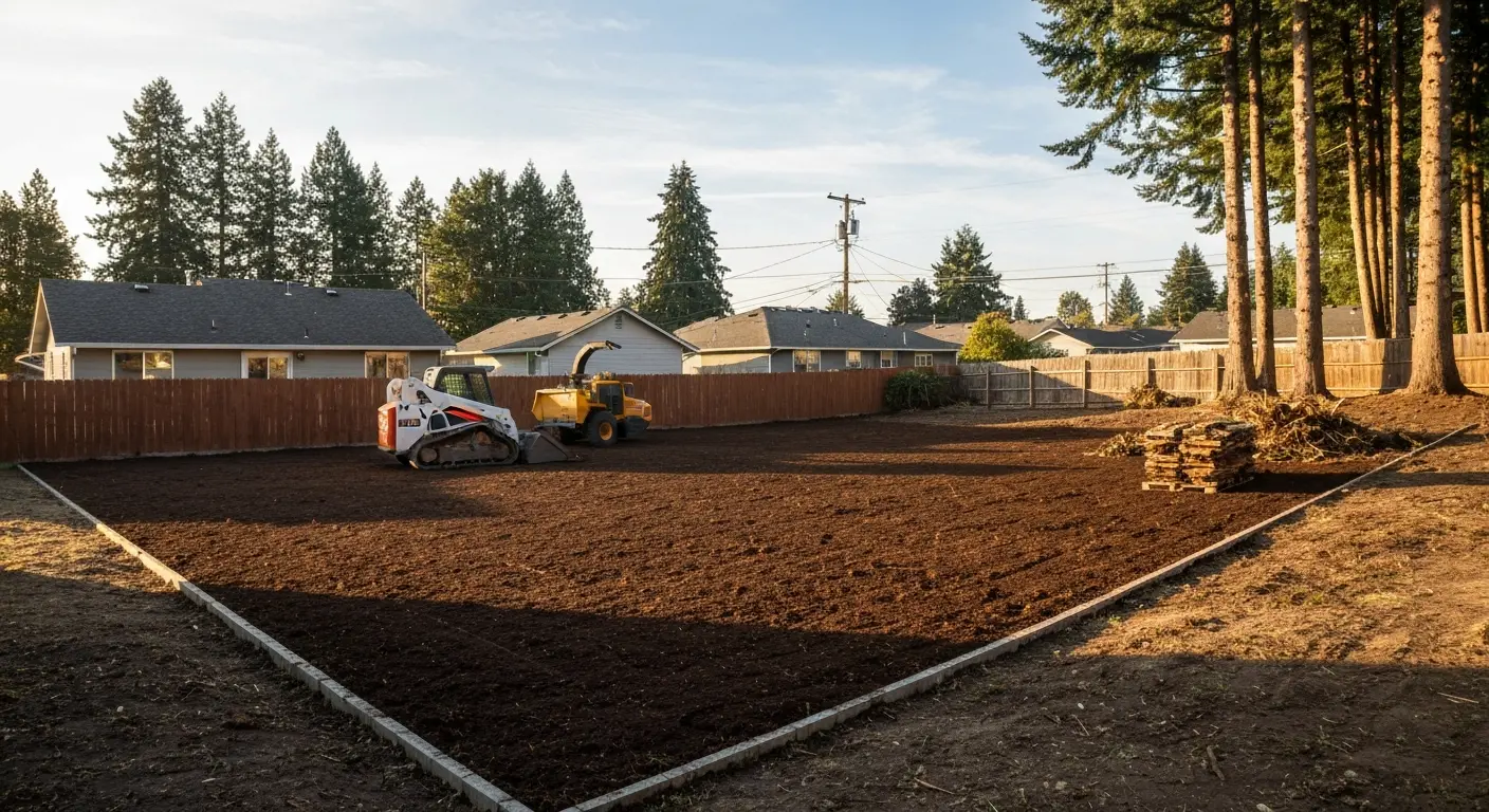 Residential land clearing in Albany