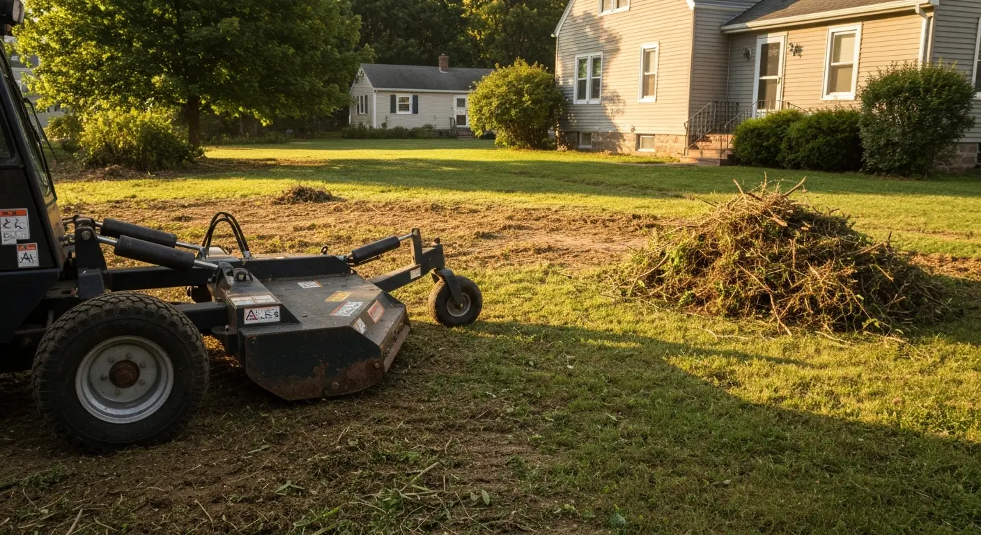 Brush mowing and property maintenance in Albany