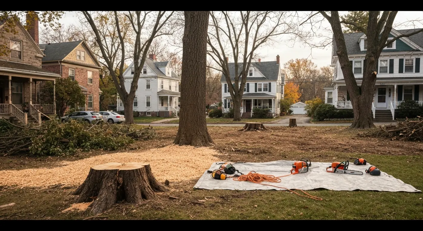 Tree removal in Loudonville