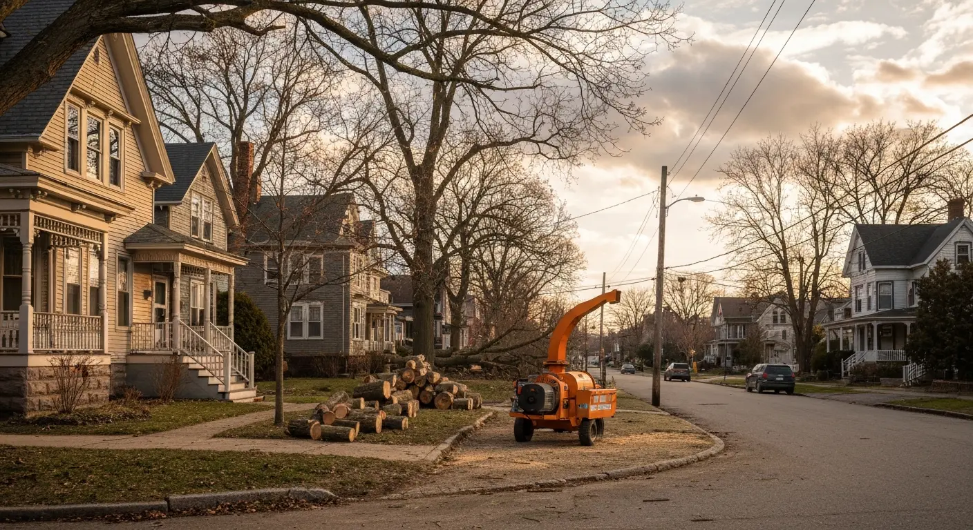 Emergency tree removal from storm damage