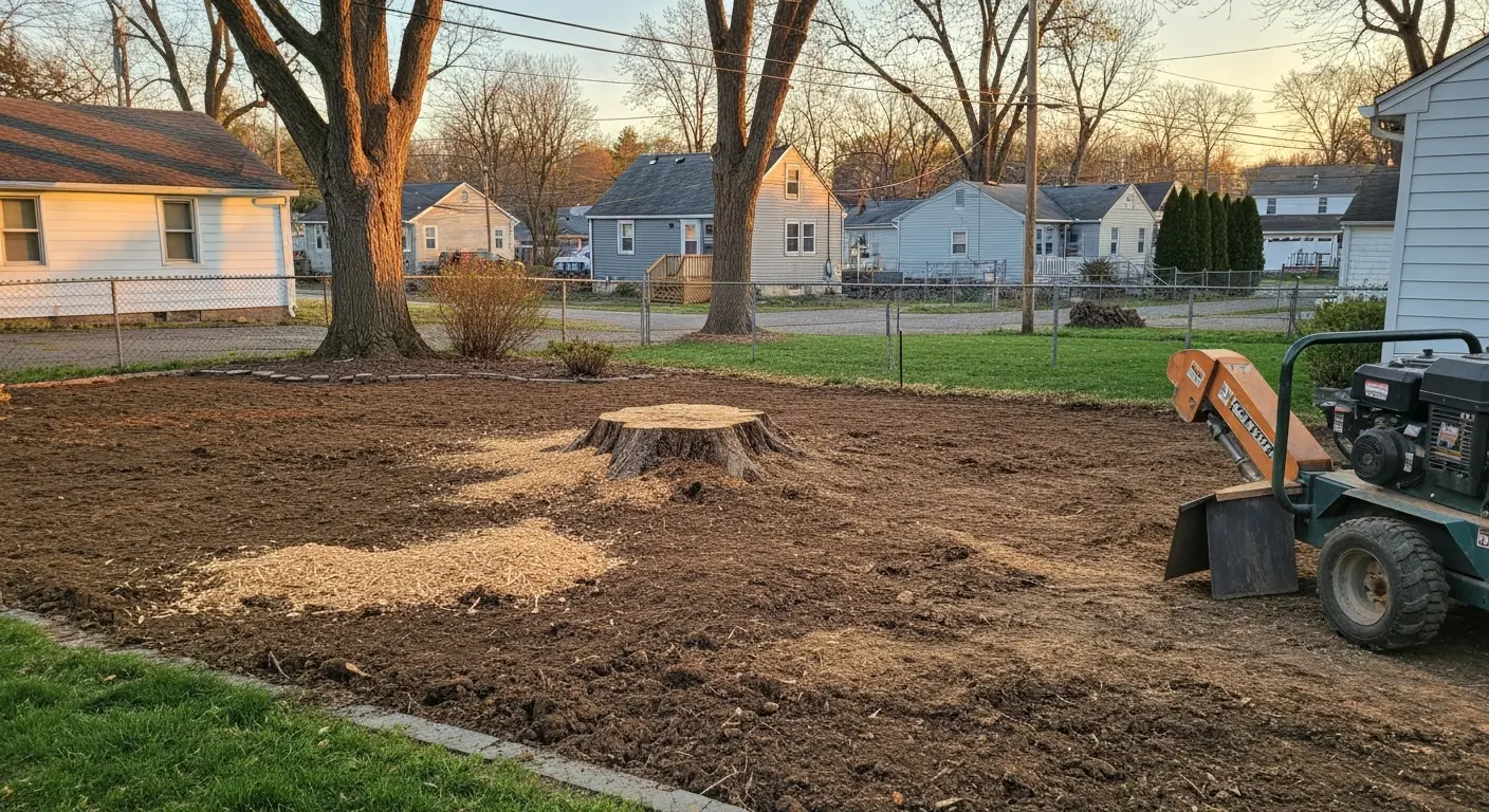 Residential stump grinding
