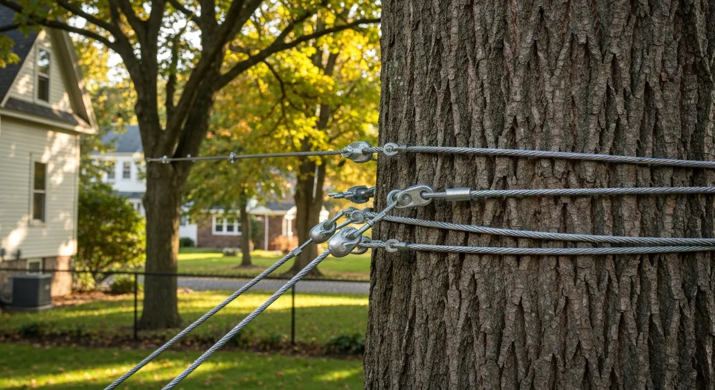 Tree cable installation