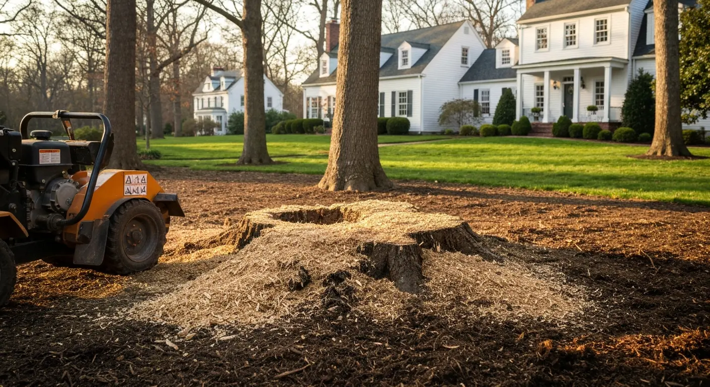 Professional stump grinding in Albany